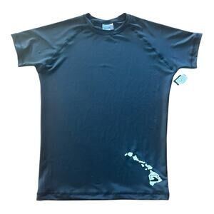 Five O Surf Club Swim Rash Guard LBlack Short Sleeve Crew Neck NEW